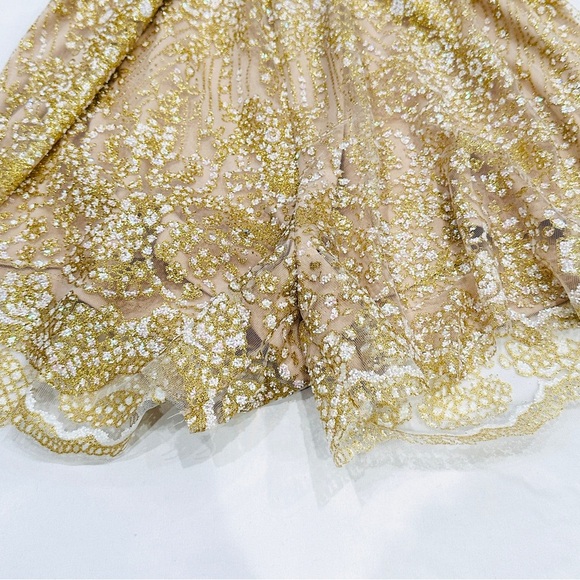 NWT Hello Molly Shimmer Please Bronze Sparkle Romper - Picture 2 of 9